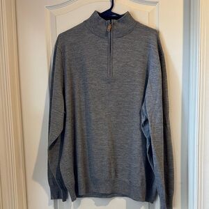 Vineyard Vines Men's Gray Half-Zip Sweater